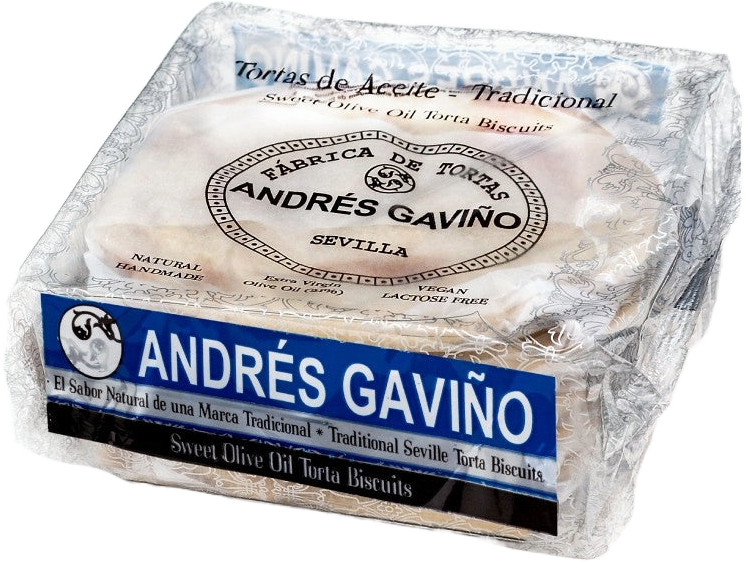 Andrés Gaviño Tortas de Aceite - Tradicional Sweet Olive Oil Torta Biscuits